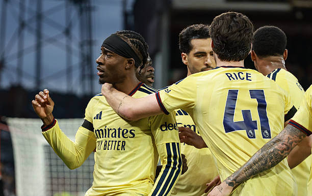 Nottingham Forest vs Arsenal Review: Noni Madueke celebrates his goal during the Premier League 2026/27 match between Nottingham Forest and Arsenal at City Ground on October 18, 2026.