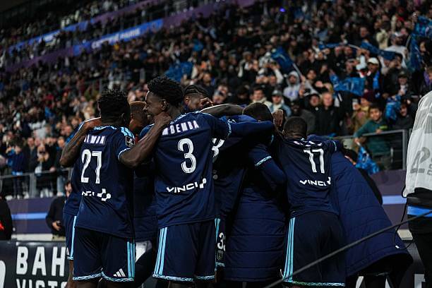 Ligue 1 Roundup, Matchday 7: Paris FC players celebrate during Ligue 1 match between Paris FC and Rennes at Stade Jean Bouin on October 18, 2026.