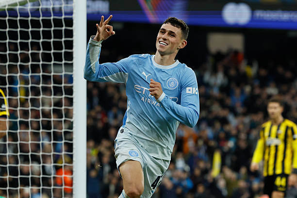 Manchester City vs AEK Athens Review: Phil Foden celebrates his hat-trick during the UEFA Champions League 2026/27 League Phase MD3 match between Manchester City and AEK Athens at the Etihad Stadium on October 20, 2026.